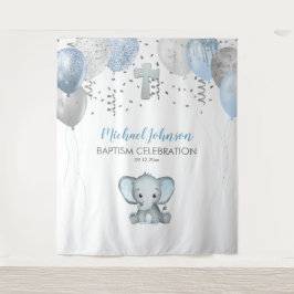 ゾウの風船 水彩 洗礼 タペストリー