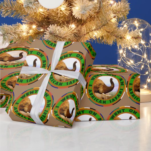 ゾウの香りアフリカンサファリラッピング紙 ラッピングペーパー (クリスマス)