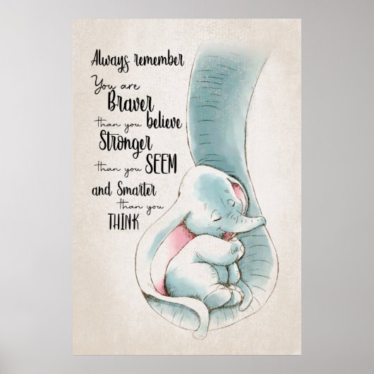 ゾウはいつも君が勇敢であることを思い出す ポスター (正面)