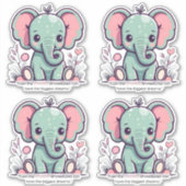 ゾウは吠える！ シール (正面)