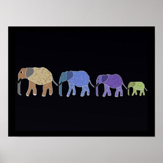 ゾウは決して忘れプリント ポスター (正面)