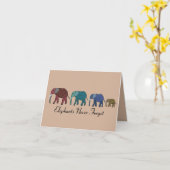 ゾウは決して忘れ誕生日カード カード (黄色い花)
