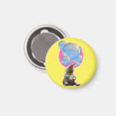 ゾウは泡を愛する – キッチンマグネット マグネット (正面/裏面)