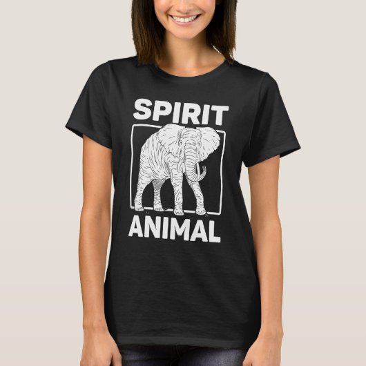 ゾウは霊獣を愛する Tシャツ (正面)