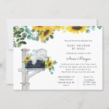 ゾウひまわり赤ちゃんシャワー（郵便）