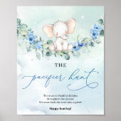 ゾウほこりっぽい青フローラおしゃぶり狩りゲーム ポスター (正面)