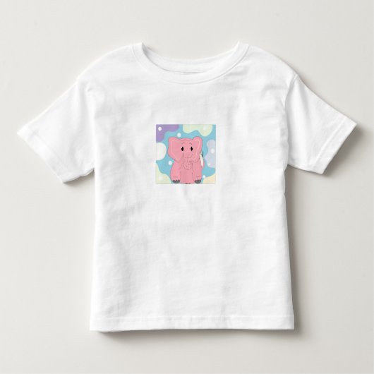 ゾウをピンキーに鳴らす トドラーTシャツ (正面)