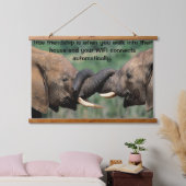 ゾウを一緒に 吊り下げ型タペストリー (寝室)