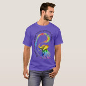 ゾウを制限することなく愛を恐れずに夢を見る Tシャツ (正面フル)