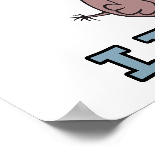 ゾウを忘れ忘れておもしろいかわいく ポスター (角)