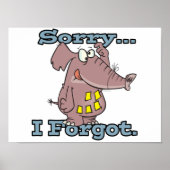 ゾウを忘れ忘れておもしろいかわいく ポスター (正面)