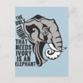 ゾウを救おう!トロフィーハンティングを禁止せよ ポストカード (正面)