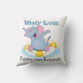 ゾウを浮かべるものは クッション (裏面)