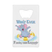 ゾウを浮かべるものは クレジットカード栓抜き (正面)