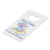 ゾウを浮かべるものは クレジットカード栓抜き (正面アングル)