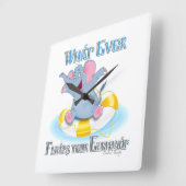 ゾウを浮かべるものは スクエア壁時計 (傾斜)