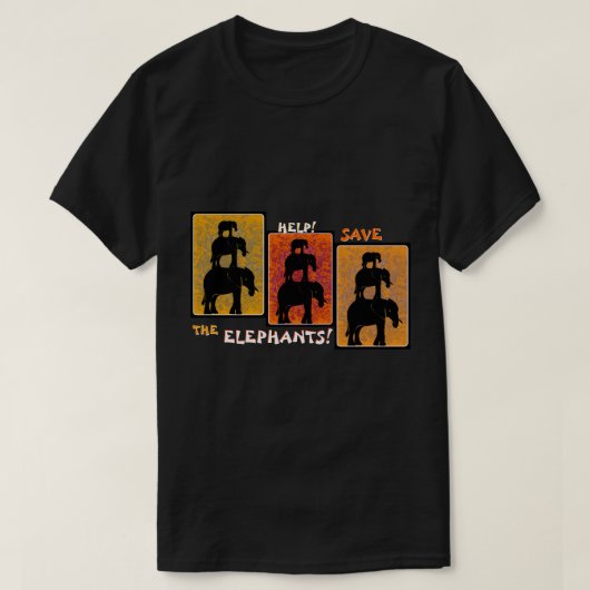ゾウを積み重パーソナライズされたねる(クリップオン) Tシャツ (デザイン正面)