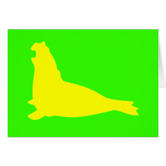 ゾウアザラシカード黄色