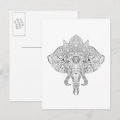 ゾウインスパイア頭 ポストカード (正面/裏面)