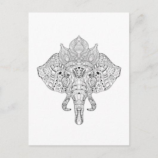 ゾウインスパイア頭 ポストカード (正面)