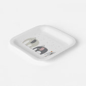 ゾウズベビーシャワー紙プレート ペーパープレート (傾斜あり)