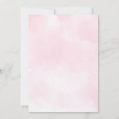 ゾウズボホジャングルフラワーピンクサンキューカード 招待状 (裏面)