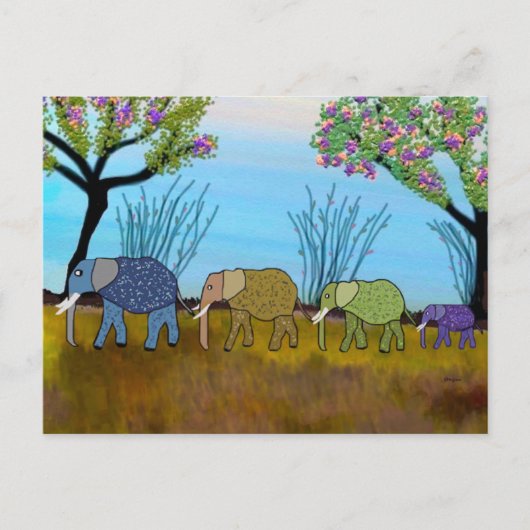 ゾウハビタットはがき ポストカード (正面)