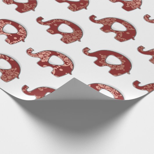ゾウフローラグレーブルゴーニュ銅東洋 ラッピングペーパー (角)