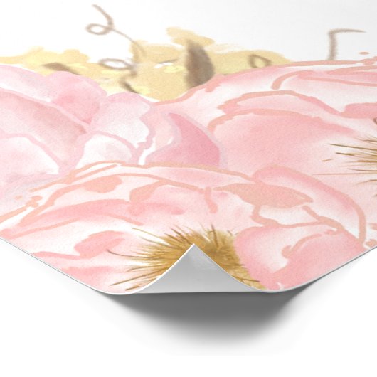 ゾウフローラ1st誕生日パーティー背景バナー ポスター (角)