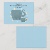 ゾウマザー及びそのベビーサンキューカード ノートカード (正面/裏面)