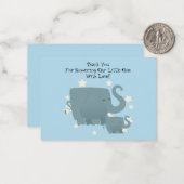 ゾウマザー及びそのベビーサンキューカード ノートカード (正面/裏面インサイチュ)