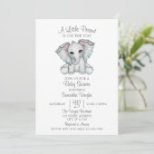 ゾウミニ男女兼用マリストベビーシャワーの請求書 招待状 (スタンド正面)