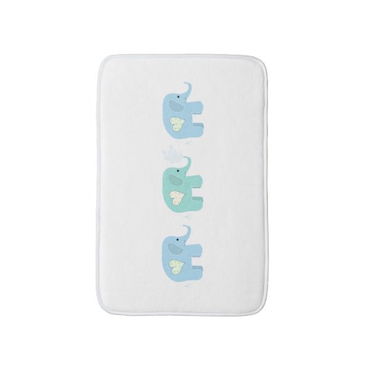 ゾウ三頭 バスマット (正面縦)