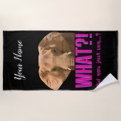 ゾウ今何て言った？ ビーチタオル (正面)