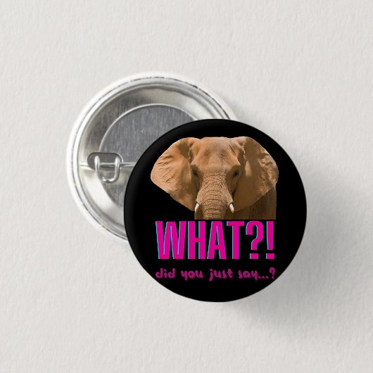 ゾウ今何て言った? 缶バッジ (正面&裏面)