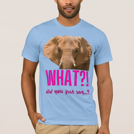 ゾウ今何て言った？ Tシャツ (正面)