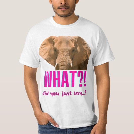 ゾウ今何て言った？ Tシャツ (正面)
