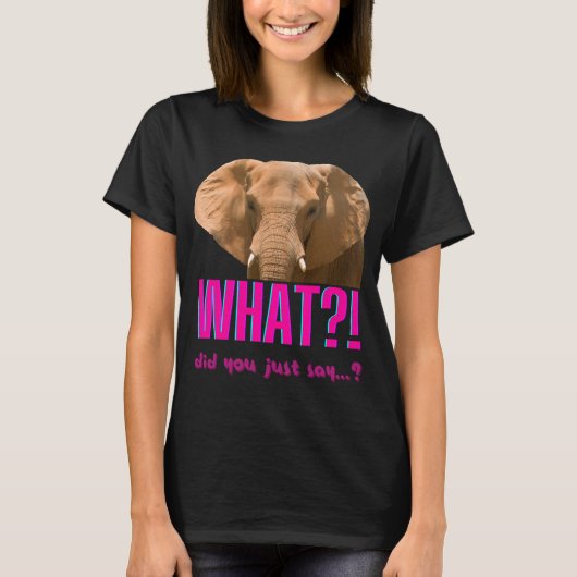 ゾウ今何て言った? Tシャツ (正面)