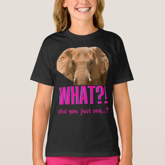ゾウ今何て言った？ Tシャツ (正面)