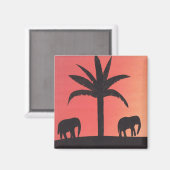 ゾウ付きマグネットデザイン マグネット (正面/裏面)