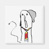 ゾウ会社員 マグネット (正面)