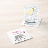 ゾウ保持気球ベビーシャワー紙コースター ペーパーコースター (インサイチュ)