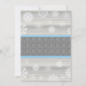 ゾウ冬の招待状（男の子のシャワー用） 招待状 (裏面)