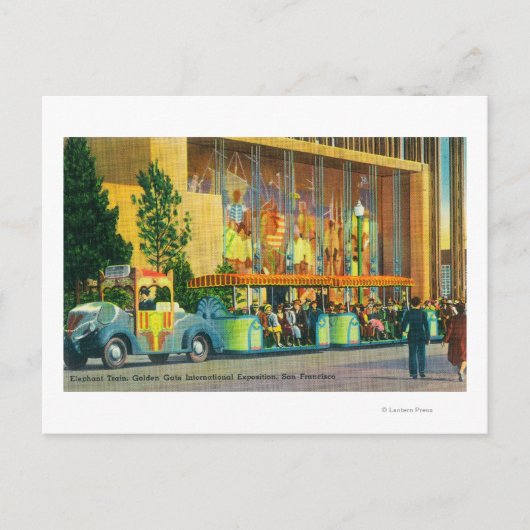 ゾウ列車の景色 ポストカード (正面)