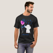ゾウ大腸炎認識度大腸炎リボン Tシャツ (正面フル)