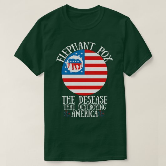 ゾウ天然痘 アメリカを破壊する病気1 Tシャツ (デザイン正面)