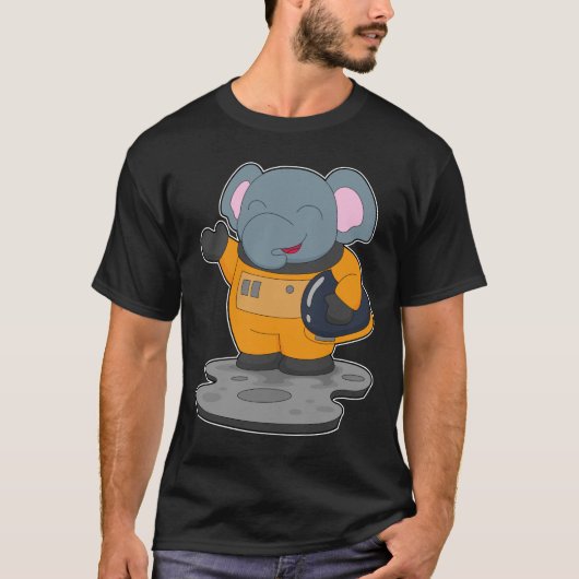 ゾウ宇宙飛行士 スペース Tシャツ (正面)