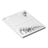 ゾウ家族の成長の旅路（ライン付き） ノートパッド (アングル)