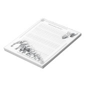 ゾウ家族の成長の旅路（ライン付き） ノートパッド (回転)