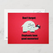 ゾウ忘れは思い出がいい! ポストカード (正面/裏面)